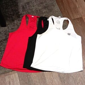 NELEUS 'Dry Fit Logo Muscle' Mesh Tank Top Men's L Gym Workout Exercise set of 3